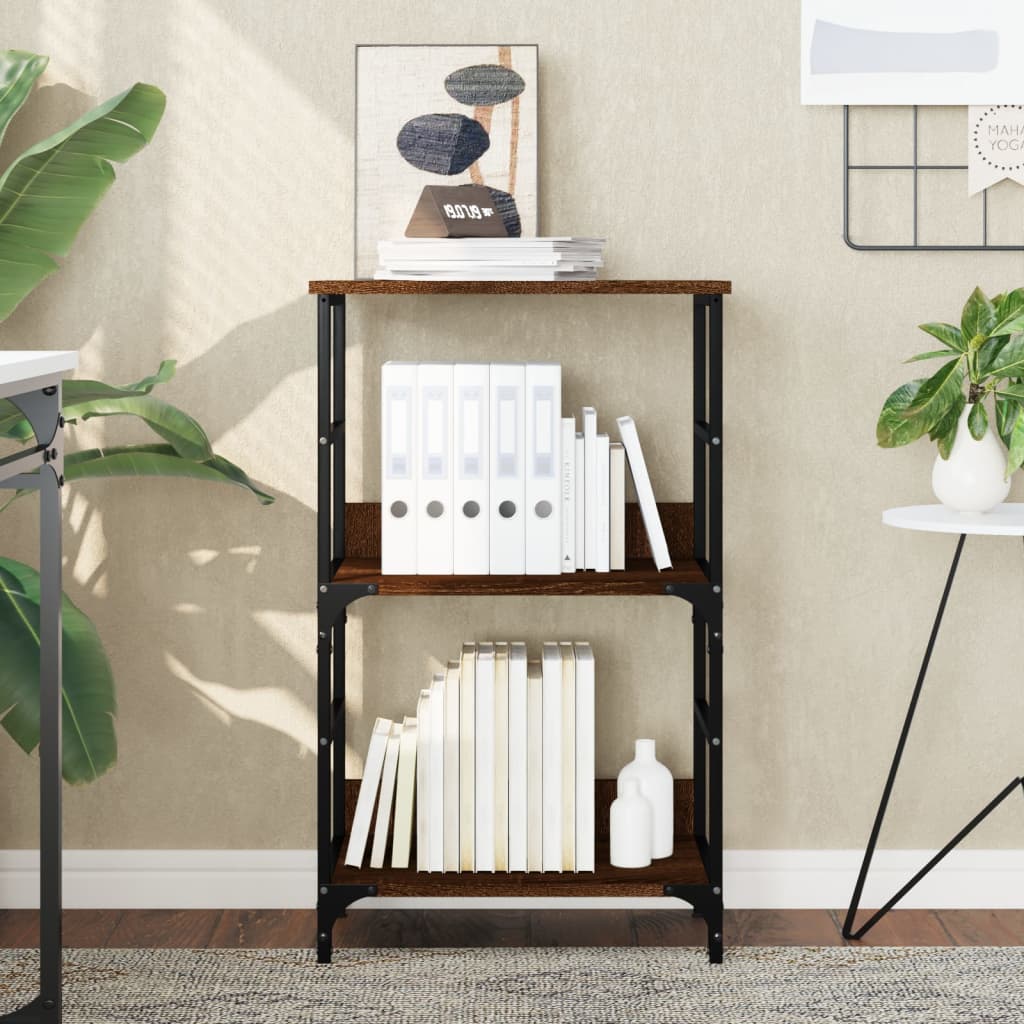 Berkfield Bookshelf Brown Oak 50x33x82 cm Engineered Wood