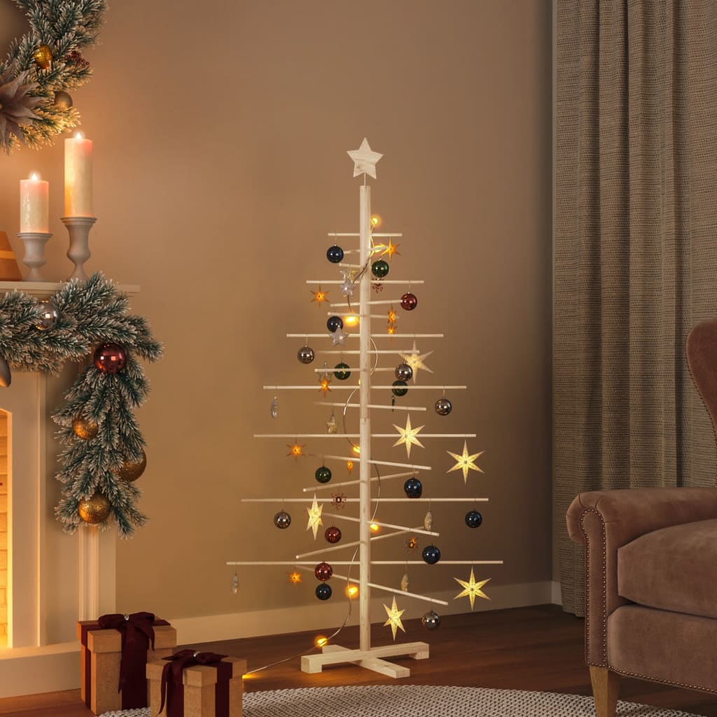 Berkfield Wooden Christmas Tree for Decoration 150 cm Solid Wood Pine