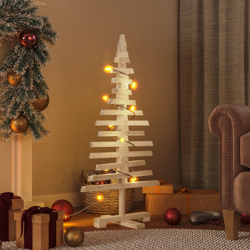 Berkfield Wooden Christmas Tree for Decoration 90 cm Solid Wood Pine