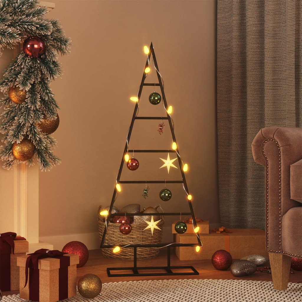 Berkfield Metal Christmas Tree for Decoration Black 90 cm