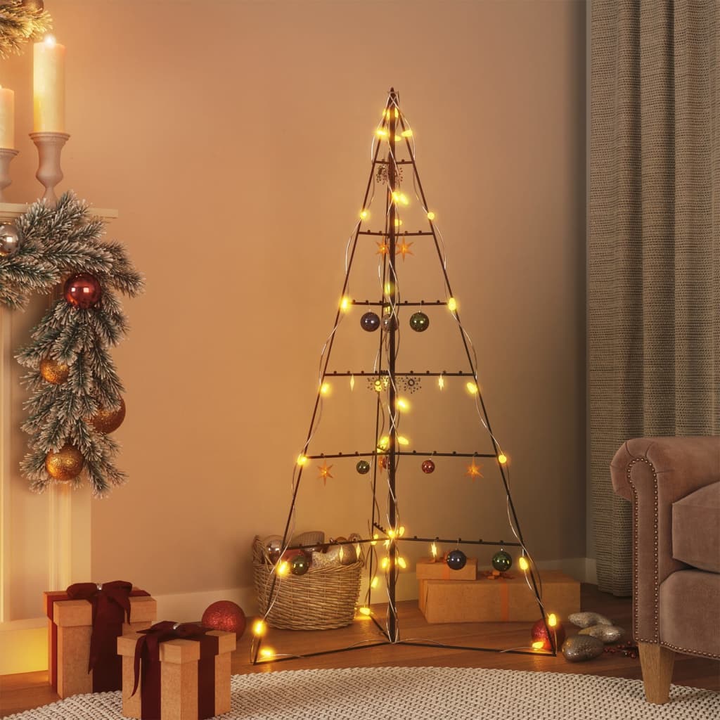 Berkfield Metal Christmas Tree for Decoration Black 140 cm
