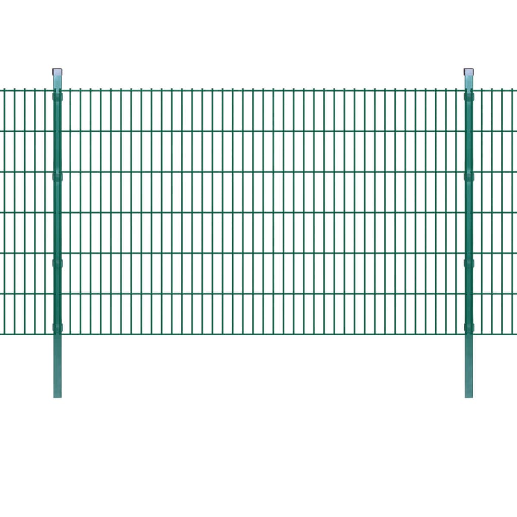 Berkfield Fence Posts 10 pcs Green 170 cm Galvanised Steel