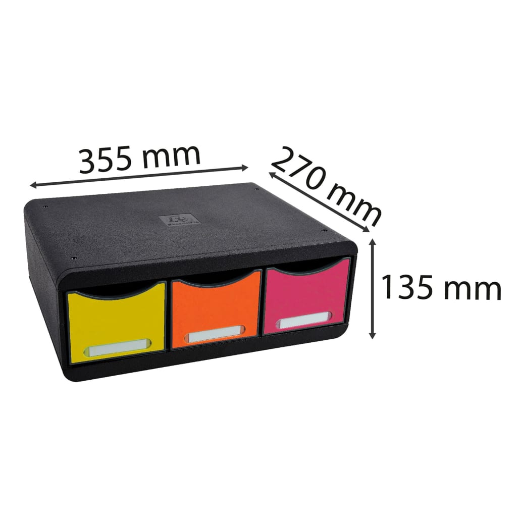 Exacompta Desktop Drawer Set Toolbox Maxi with 3 Drawers Harlequin