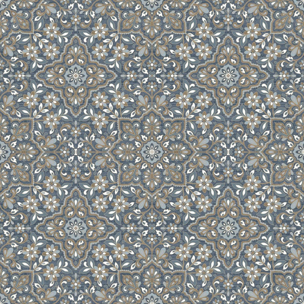 Noordwand Homestyle Wallpaper Portugese Tiles Brown and Blue