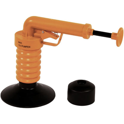 Drain Buster Handheld Drain Plunger Orange and Black