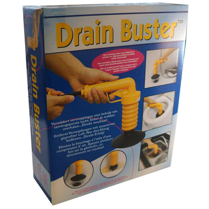 Drain Buster Handheld Drain Plunger Orange and Black
