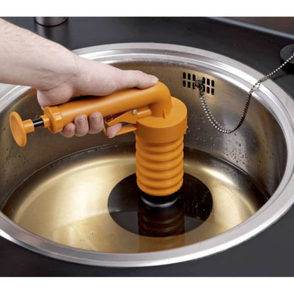 Drain Buster Handheld Drain Plunger Orange and Black