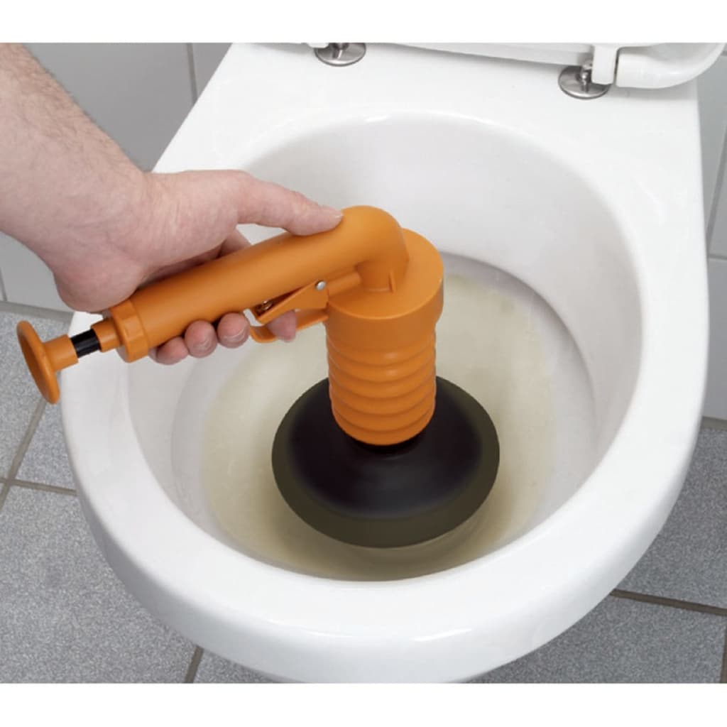 Drain Buster Handheld Drain Plunger Orange and Black