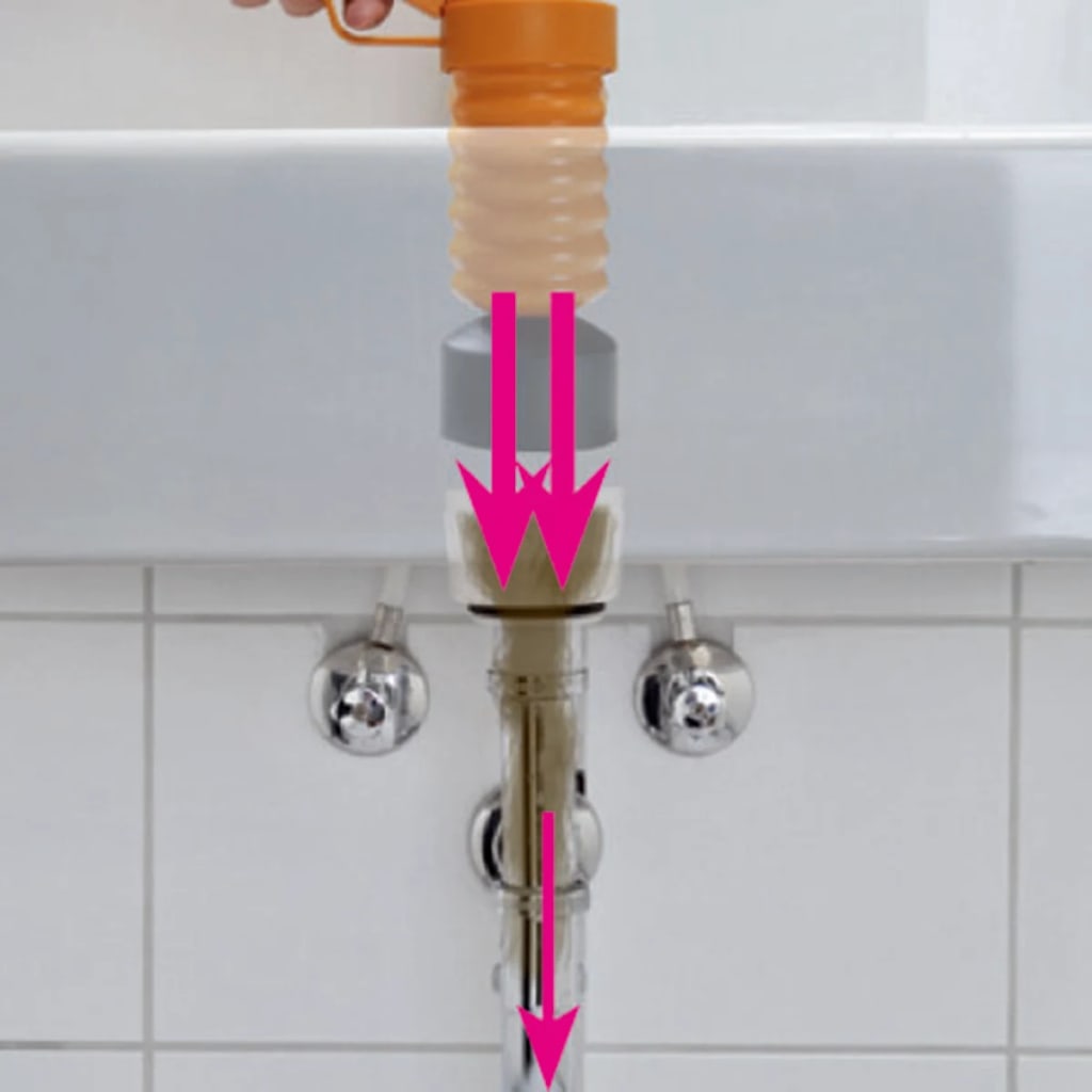 Drain Buster Handheld Drain Plunger Orange and Black