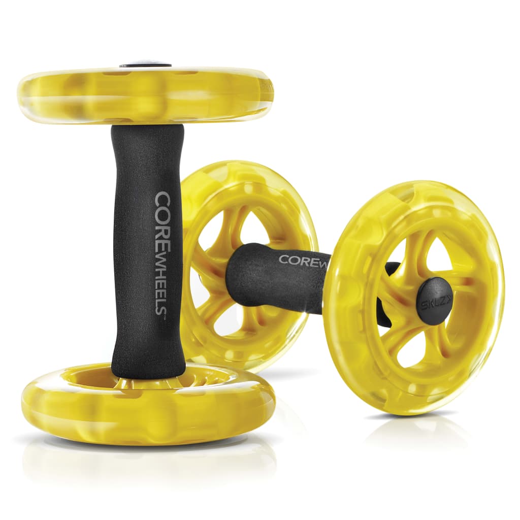 SKLZ Ab Trainer Core Wheels Yellow and Black