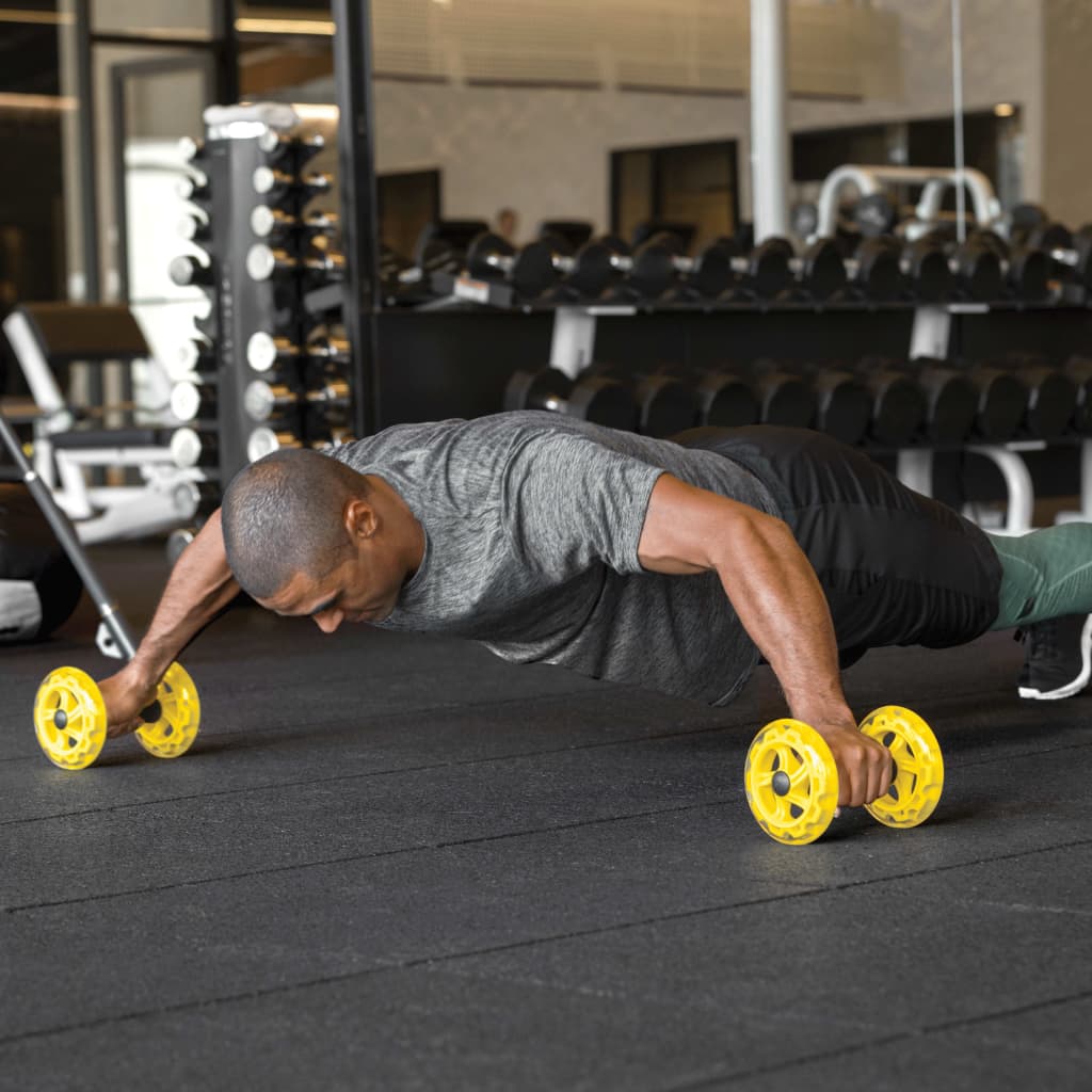 SKLZ Ab Trainer Core Wheels Yellow and Black