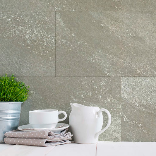Grosfillex Wallcovering Tile Gx Wall+ 11pcs Stone 30x60cm Greige