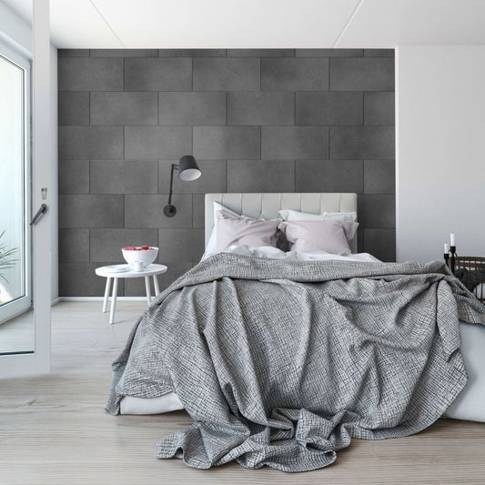 Grosfillex Wallcovering Tile Gx Wall+ 11pcs Wise Stone 30x60 cm Dark Grey