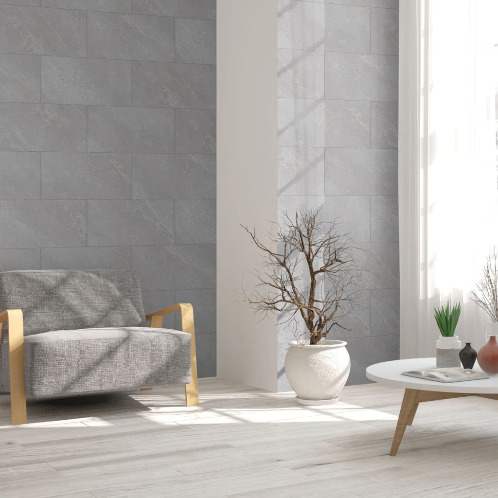Grosfillex Wallcovering Tile Gx Wall+ 11pcs Rock 30x60 cm Light Grey