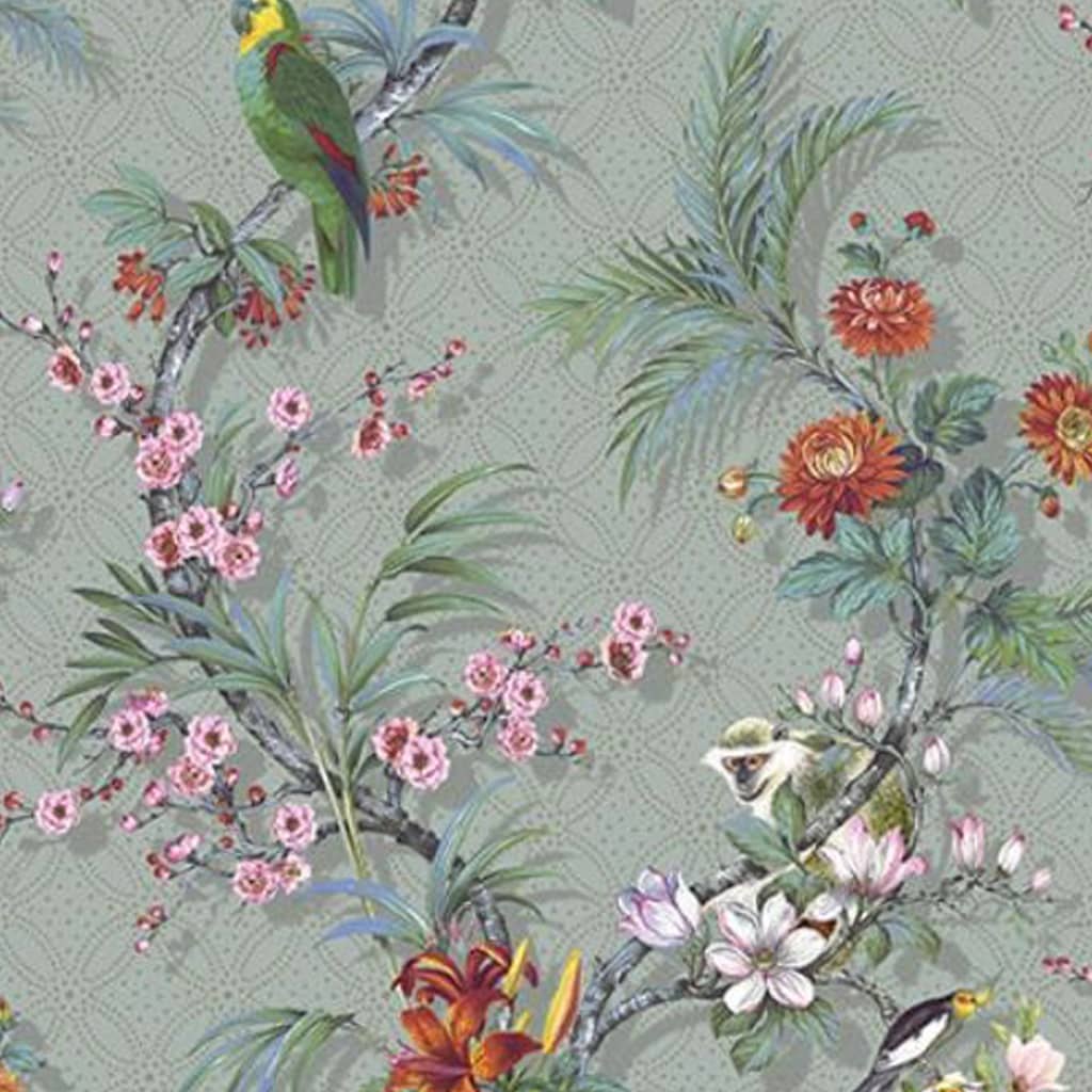 DUTCH WALLCOVERINGS Wallpaper Tropical Grey