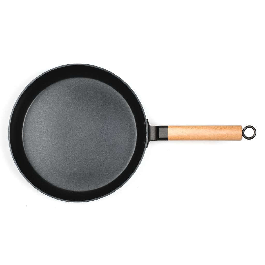 Livoo 2-Piece Frypan Set with Wooden Handles White