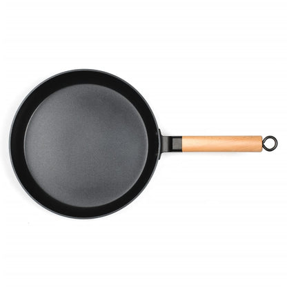 Livoo 2-Piece Frypan Set with Wooden Handles White