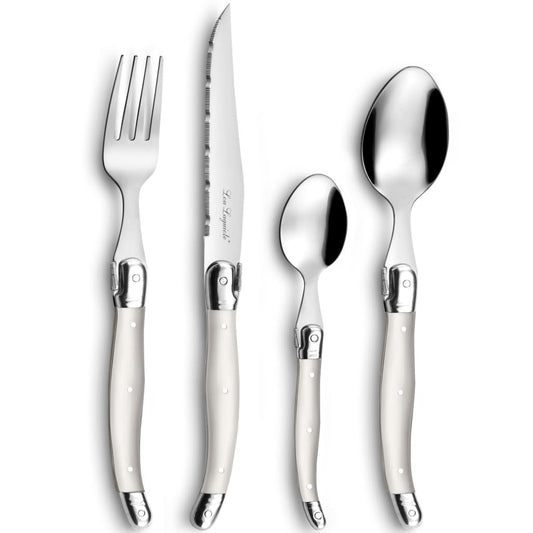 Lou Laguiole 24 Piece Cutlery Set Tradition Pearl