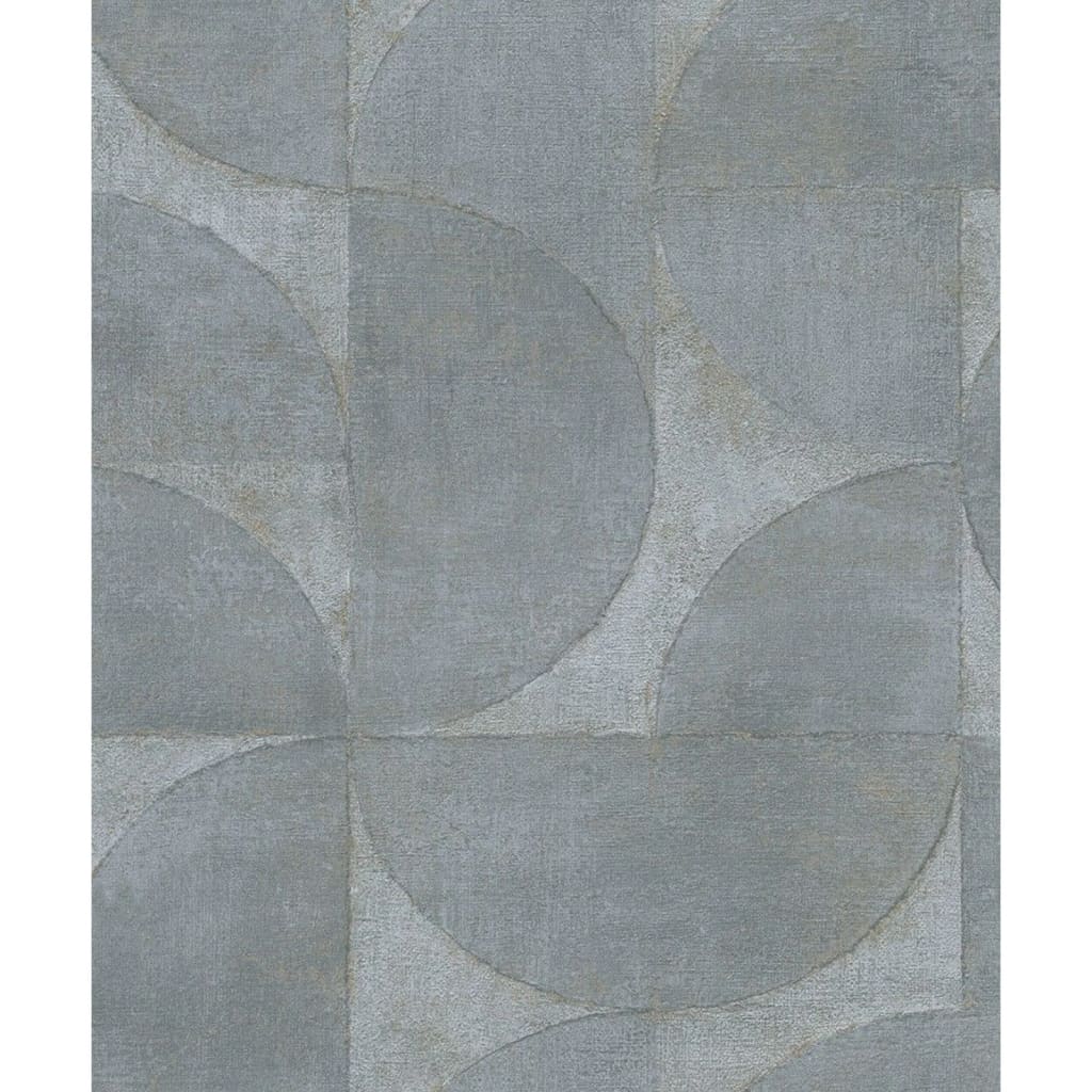Noordwand Vintage Deluxe Wallpaper Graphic Circle Look Metallic Grey