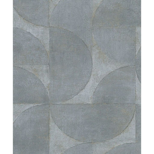 Noordwand Vintage Deluxe Wallpaper Graphic Circle Look Metallic Grey
