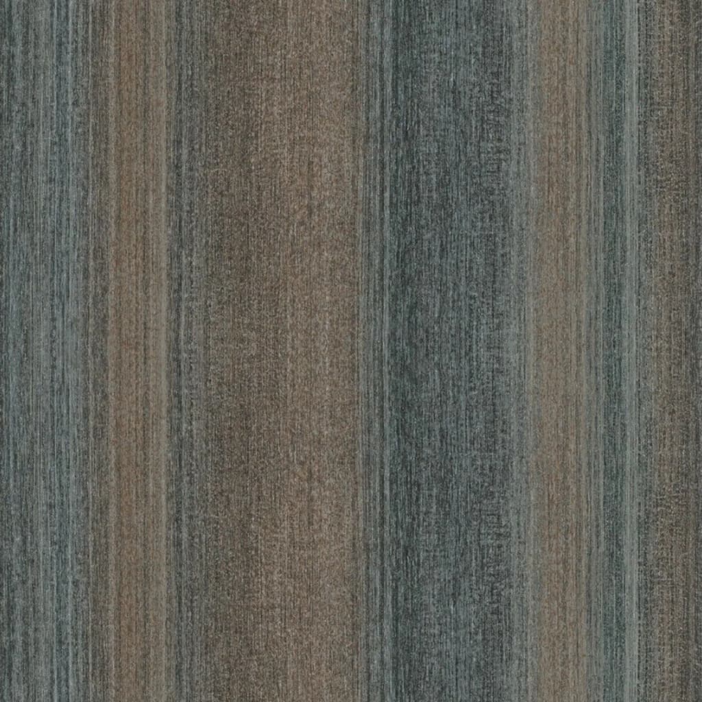 Noordwand Vintage Deluxe Walpaper Stripes Brown and Blue