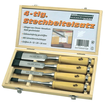 Br�_�”_der Mannesmann 4 Piece Firmer Chisel Set 66104