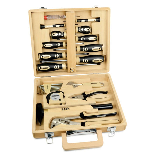 Br�_�”_der Mannesmann 24 Piece Tool Set Bamboo Case
