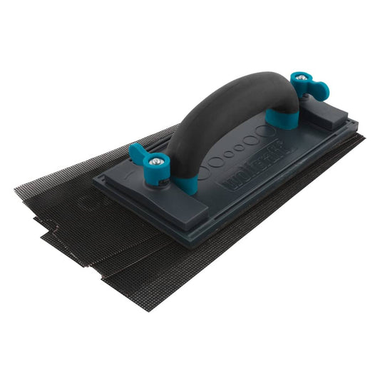 wolfcraft Hand Sander with 4 Grit Cloths 8722000