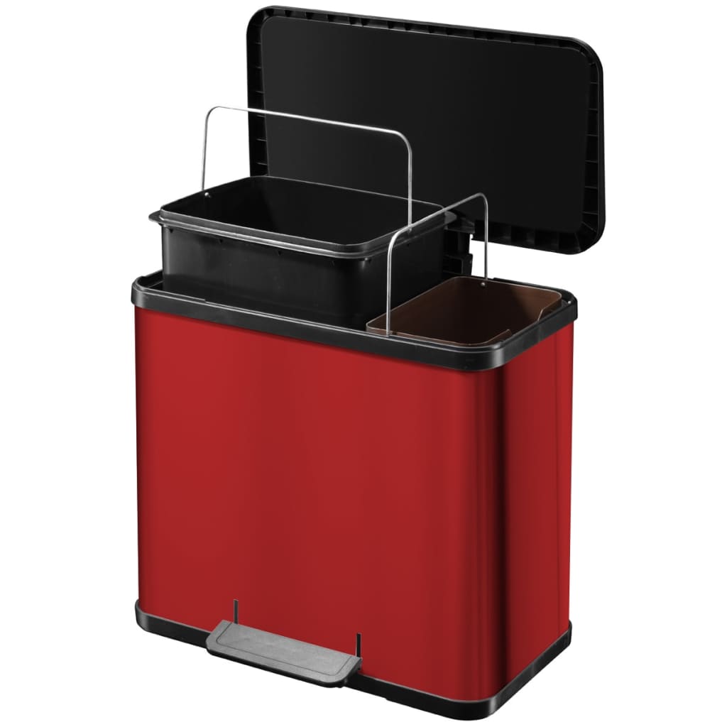 Hailo Pedal Bin Oko Duo Plus Size L 17 L+9 L Red 0630-240