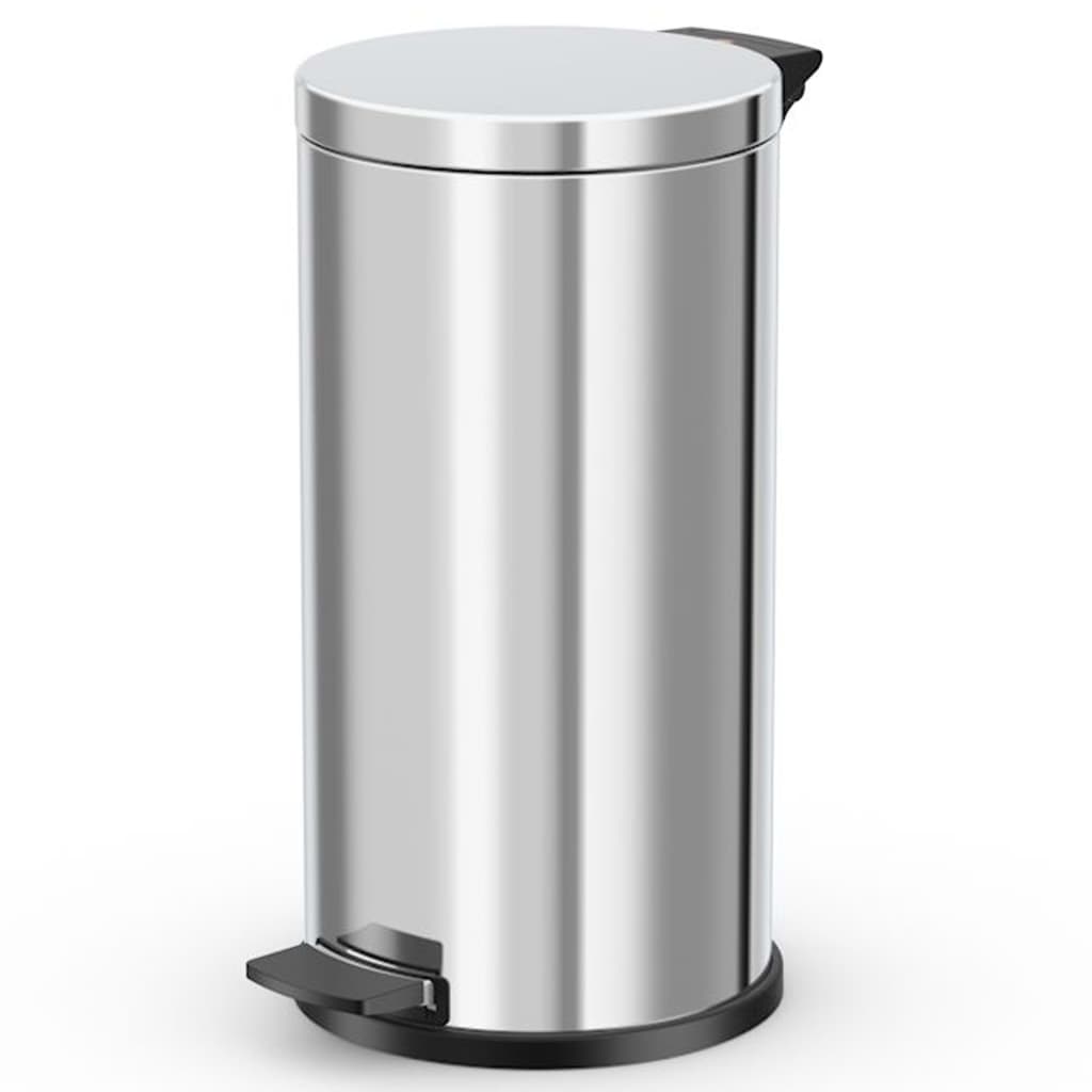 Hailo Pedal Bin Solid L 18L Stainless Steel with Galvanized Inner Bin