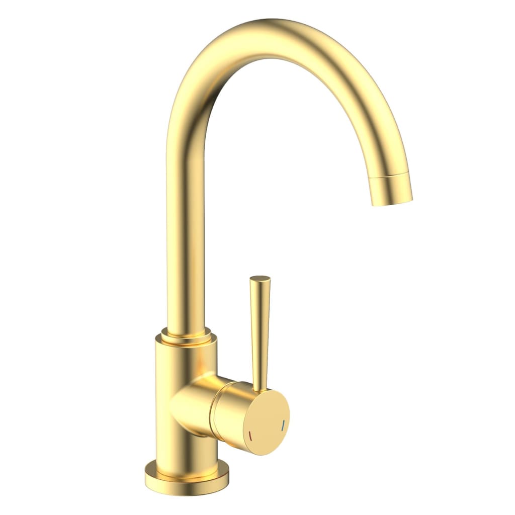 SCH�␏TTE Kitchen Mixer Tap with Round Spout CORNWALL Matte Gold