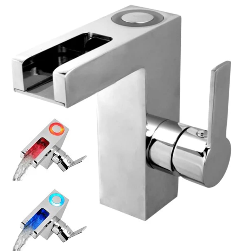 SCH�_�”��TTE LED Basin Mixer Tap with Waterfall Spout ORINOCO Chrome