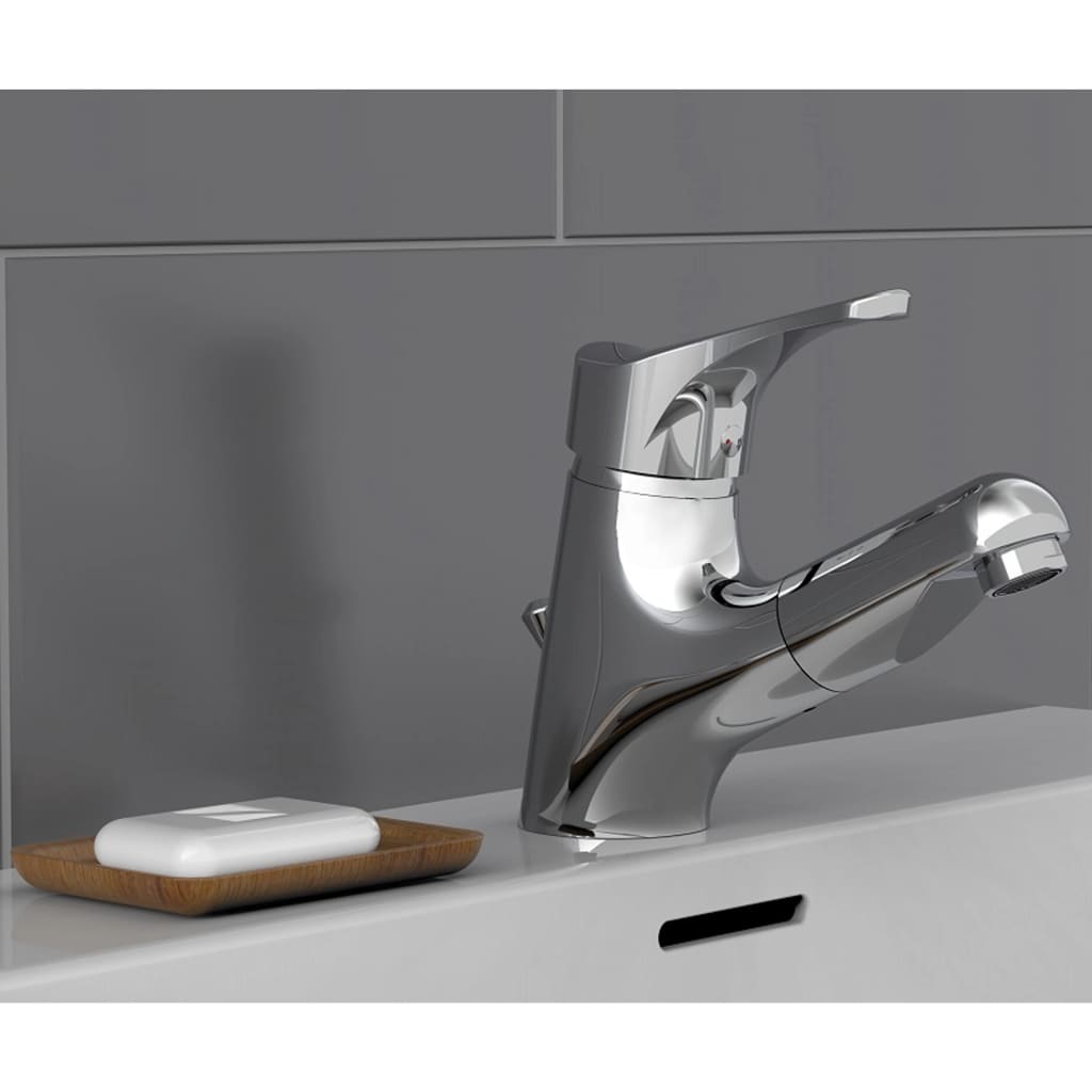 SCH�_�”��TTE Basin Mixer with Pull-Out Spray ATTICA Chrome