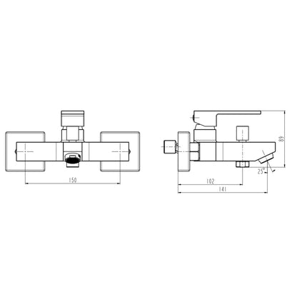 SCH�_�”��TTE Bath Shower Mixer Tap TOKYO II Chrome