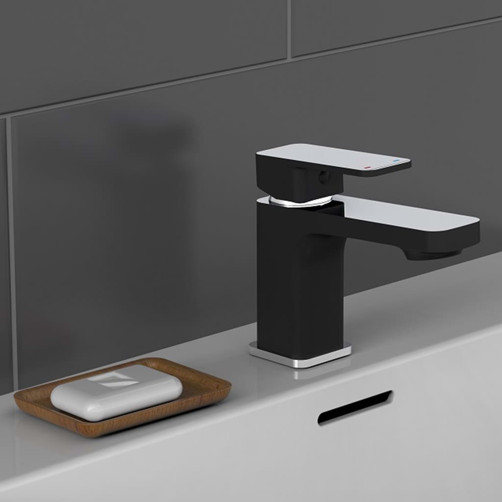 SCH�_�”��TTE Basin Mixer MADASGASKAR Chrome and Matt Black