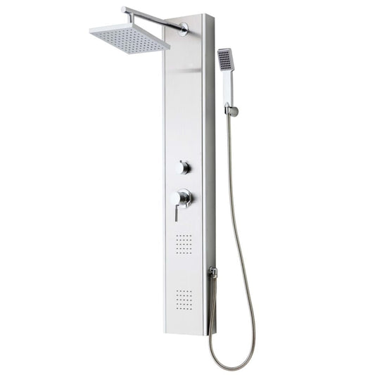 SCH�_�”��TTE Shower Panel with Single Lever Mixer TAHITI Stainless Steel