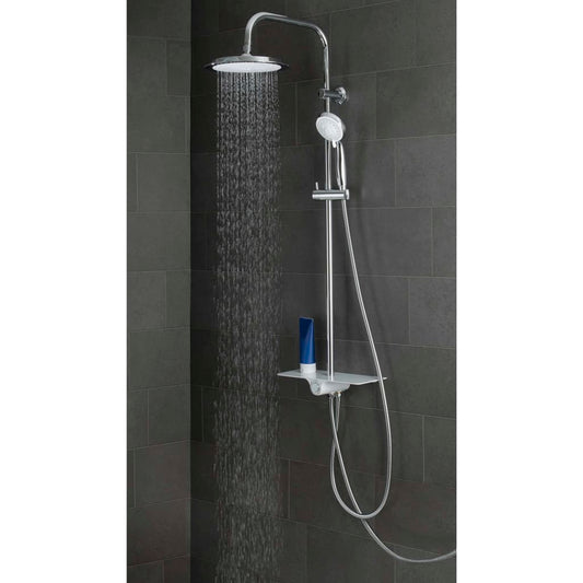 SCH�_�”��TTE Overhead Shower Set with Tray AQUASTAR White-Chrome