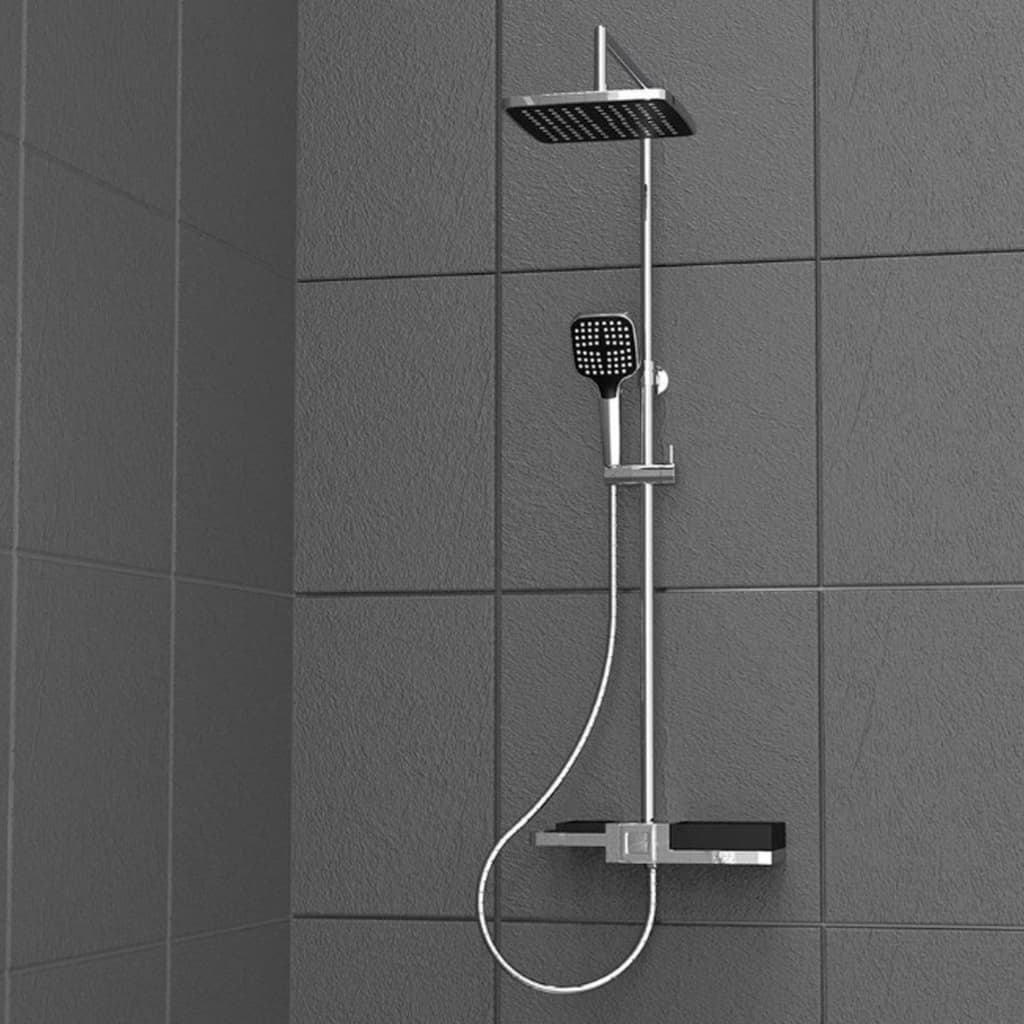 SCH�_�”��TTE Overhead Shower Set BLUEPERL Chrome