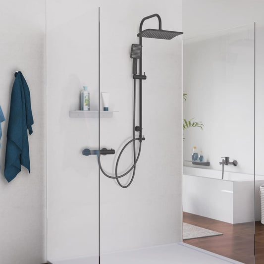 SCH�␏TTE Overhead Shower Set MALLORCA Matte Black