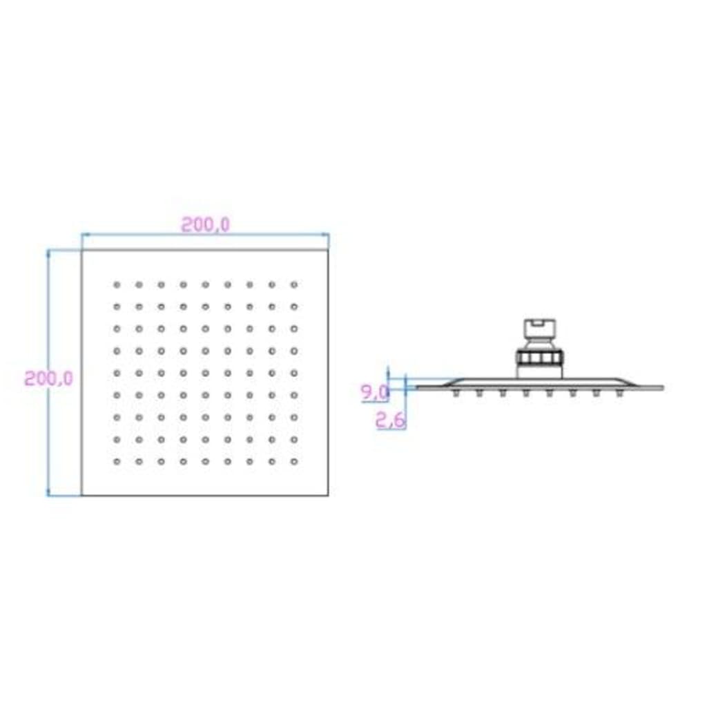 SCH�_�”��TTE Overhead Shower STRASBOURG Stainless Steel