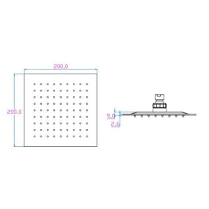 SCH�_�”��TTE Overhead Shower STRASBOURG Stainless Steel