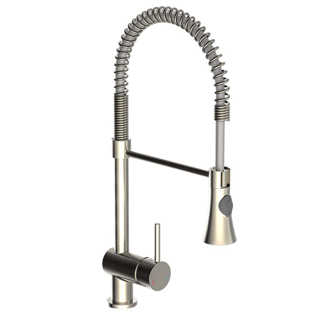 SCH�_�”��TTE Sink Mixer with Spiral Spring CORNWALL Low Pressure Stainless Steel Look