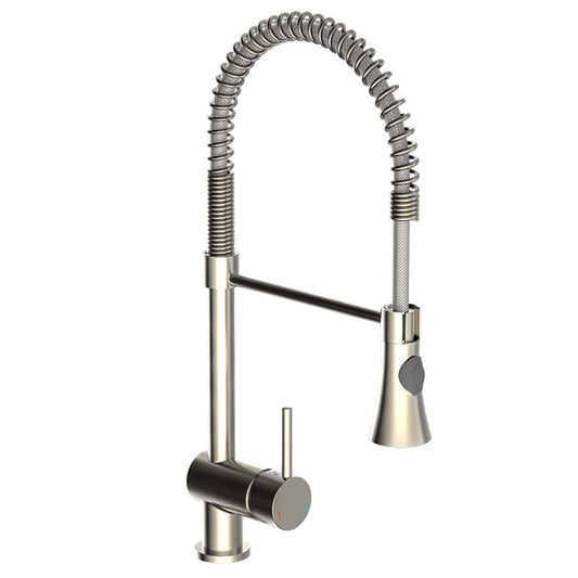 SCH�_�”��TTE Sink Mixer with Spiral Spring CORNWALL Low Pressure Stainless Steel Look