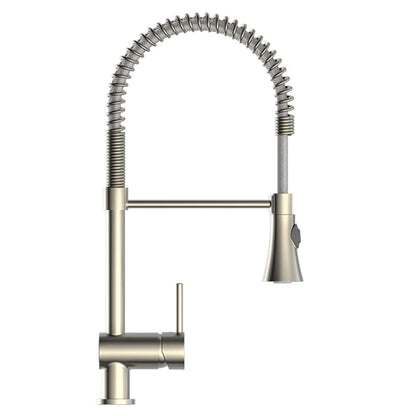 SCH�_�”��TTE Sink Mixer with Spiral Spring CORNWALL Low Pressure Stainless Steel Look