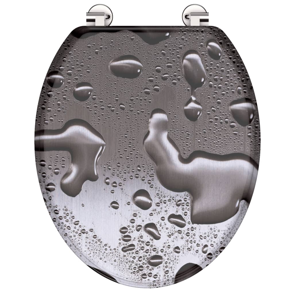 SCH�_�”��TTE Toilet Seat GREY STEEL MDF