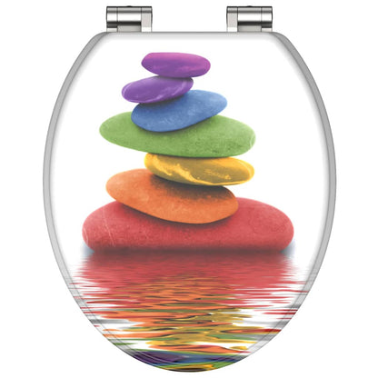 SCH�_�”��TTE Toilet Seat with Soft-Close COLORFUL STONES