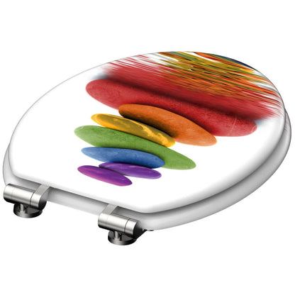 SCH�_�”��TTE Toilet Seat with Soft-Close COLORFUL STONES