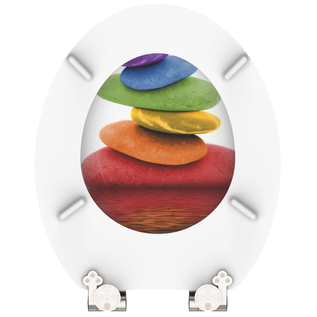 SCH�_�”��TTE Toilet Seat with Soft-Close COLORFUL STONES