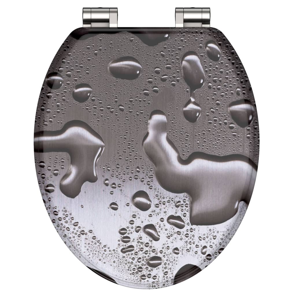 SCH�_�”��TTE Toilet Seat with Soft-Close GREY STEEL