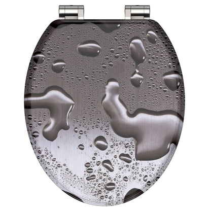 SCH�_�”��TTE Toilet Seat with Soft-Close GREY STEEL
